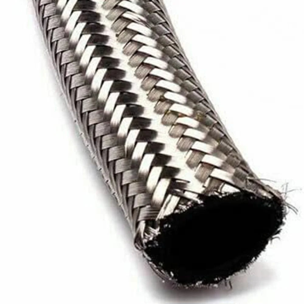 50cm Motorcycle Radiator Fuel Pipe Sheath 304 Stainless Steel Braided Hose - 4