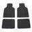 4Pcs / Set Car Front+Rear Floor Mat Anti-Slip Waterproof Leather Vehicle Interior Floor Mat - Black with Black Line - 1