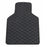 4Pcs / Set Car Front+Rear Floor Mat Anti-Slip Waterproof Leather Vehicle Interior Floor Mat - Black with Black Line - 2