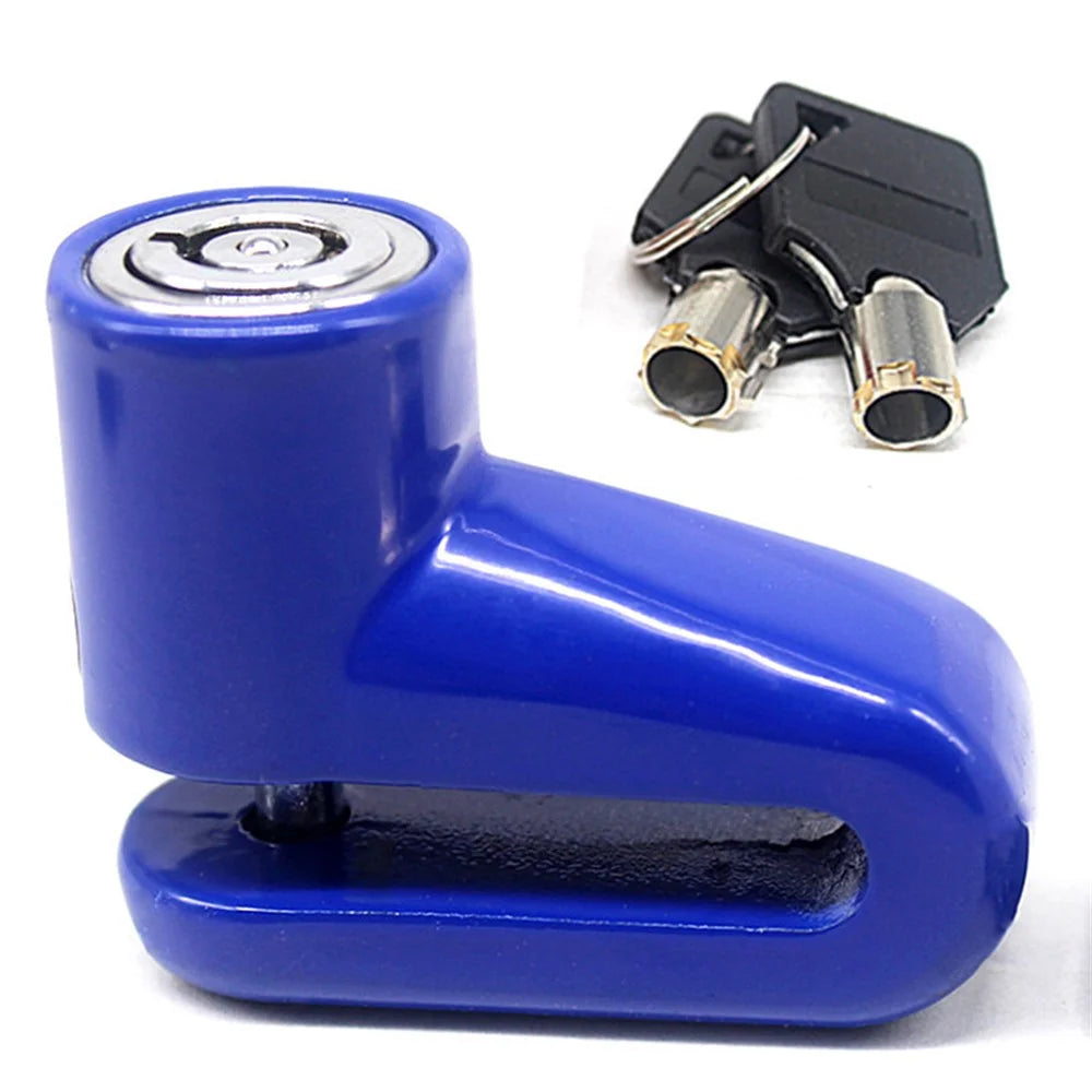 Motorcycle Lock Security Anti Theft Bicycle Motorbike Motorcycle Disc Brake Lock Theft Protection for Scooter Safety - Blue - 1