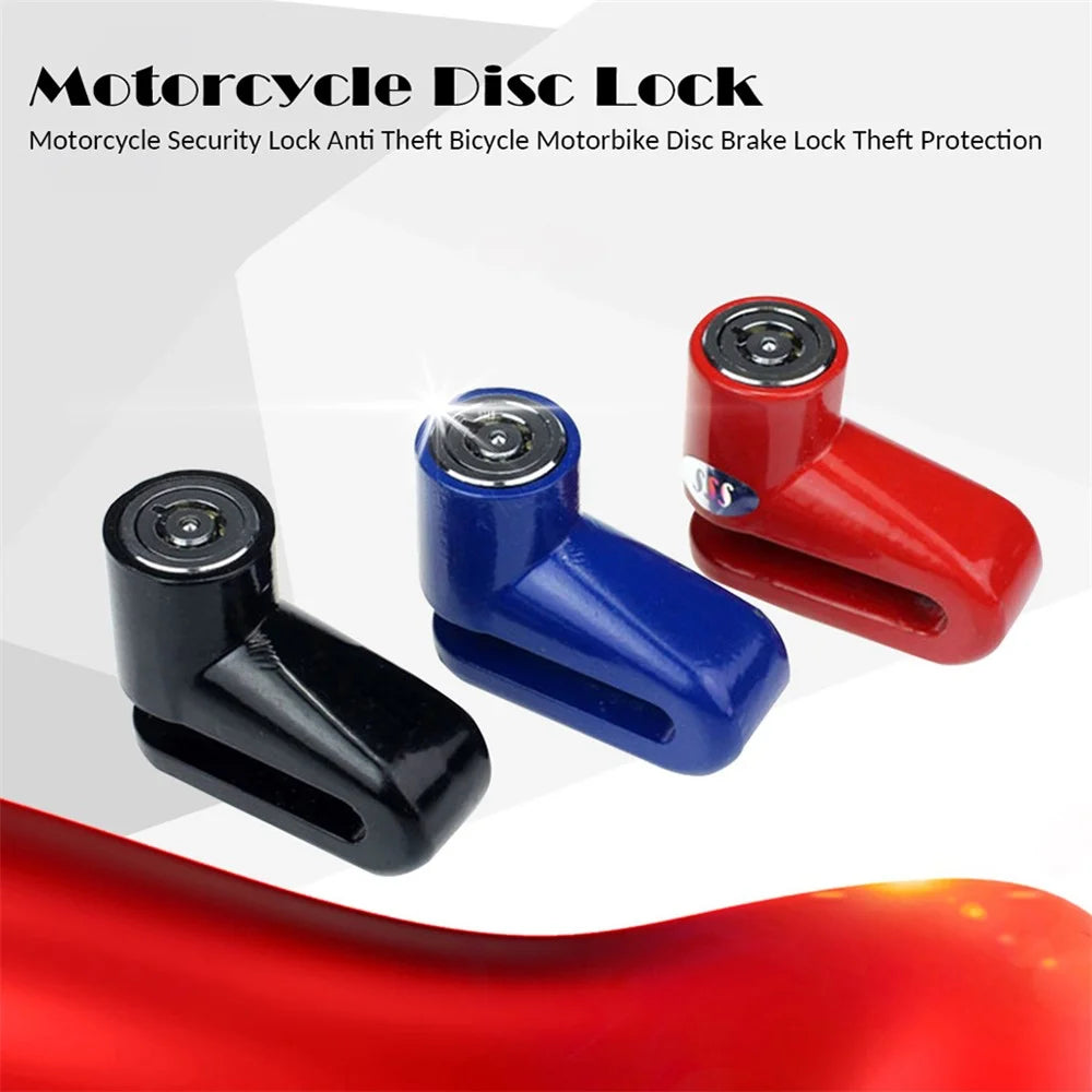 Motorcycle Lock Security Anti Theft Bicycle Motorbike Motorcycle Disc Brake Lock Theft Protection for Scooter Safety - Blue - 2