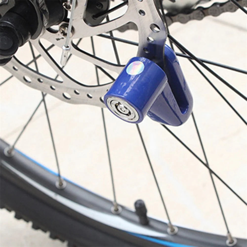 Motorcycle Lock Security Anti Theft Bicycle Motorbike Motorcycle Disc Brake Lock Theft Protection for Scooter Safety - Blue - 5