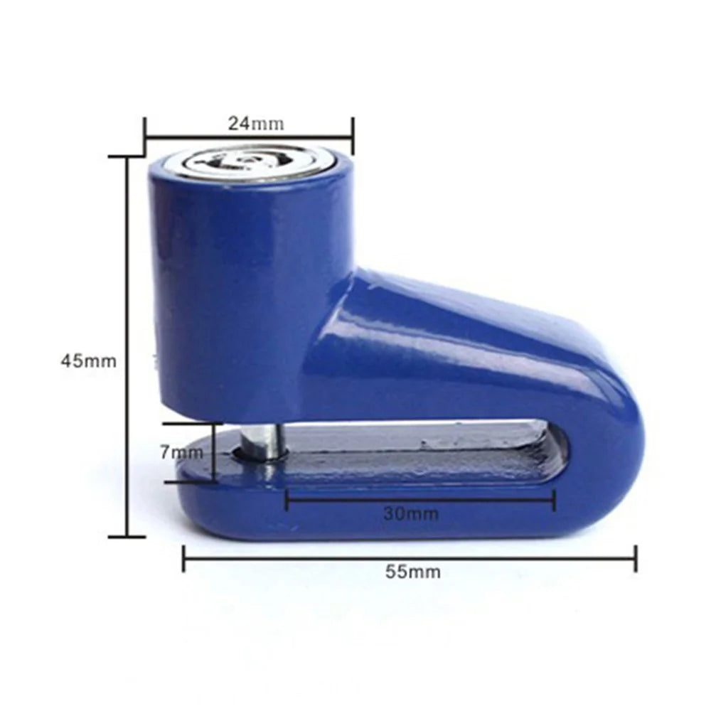 Motorcycle Lock Security Anti Theft Bicycle Motorbike Motorcycle Disc Brake Lock Theft Protection for Scooter Safety - Blue - 7