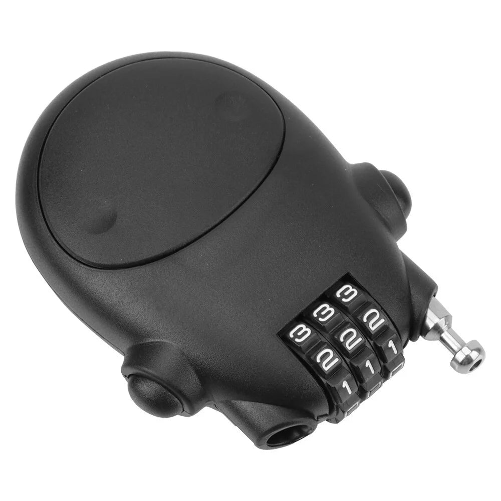 Motorcycle Helmet Code Lock Telescopic Steel Wire Luggage Suitcase Anti-theft Security Lock - Black - 4