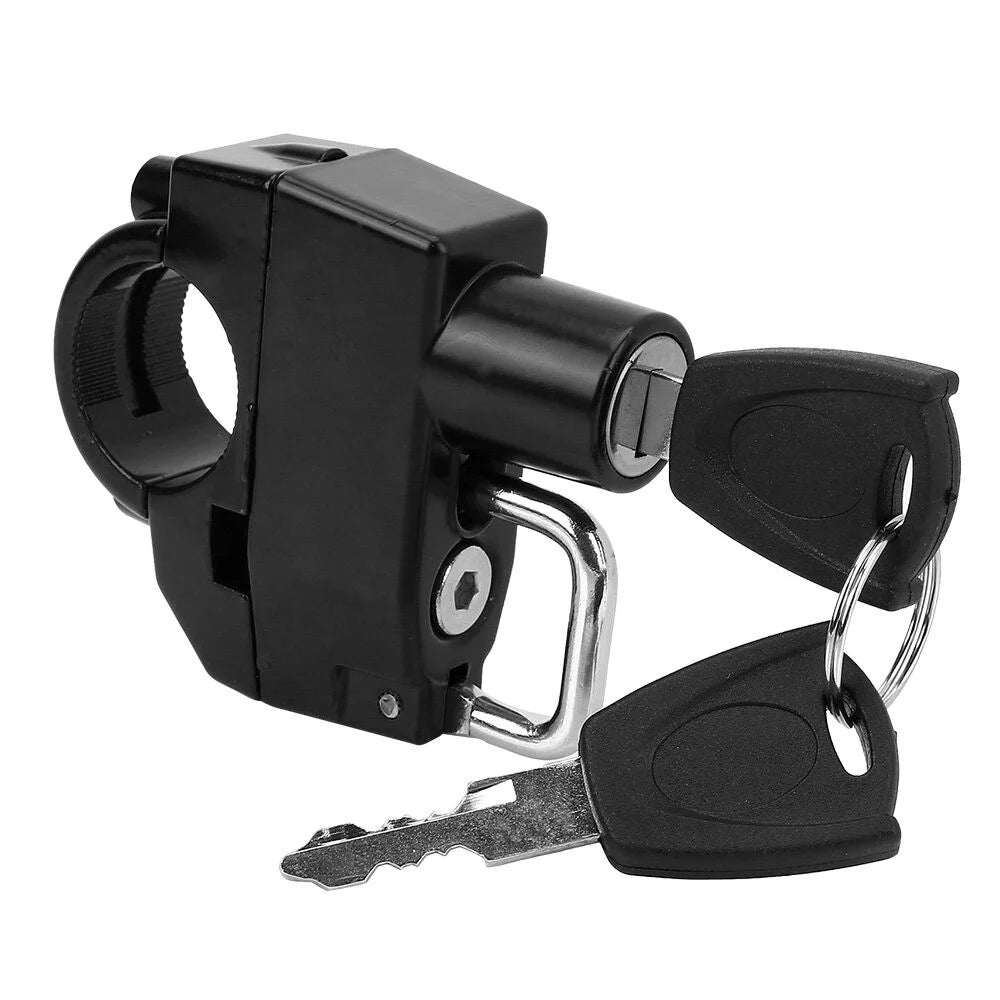 Motorcycle Handlebar Mount Lock Helmet Anti-theft Security Lock with 2 Keys - 1