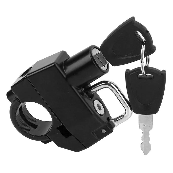 Motorcycle Handlebar Mount Lock Helmet Anti-theft Security Lock with 2 Keys - 2