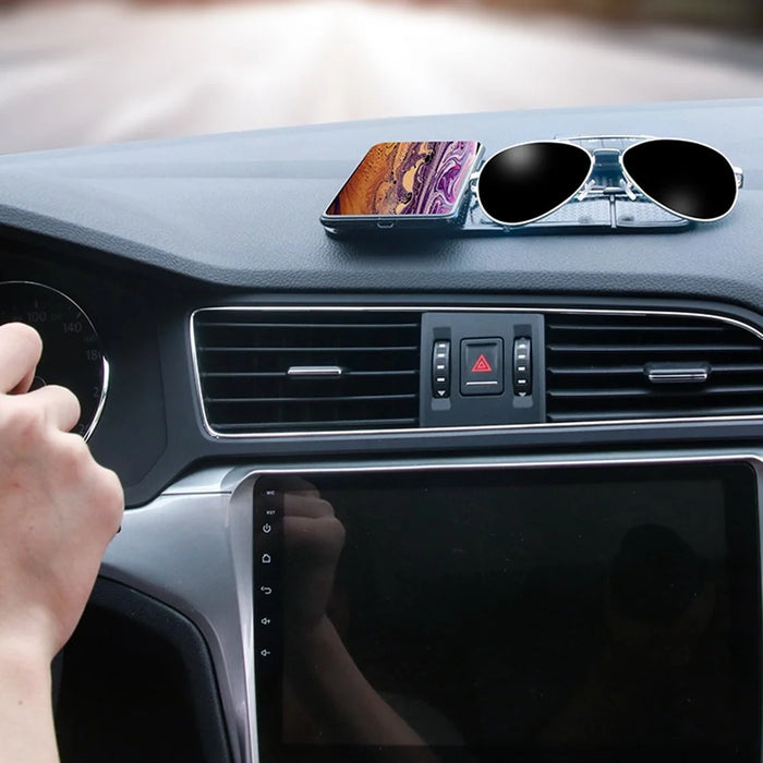 R-1337 Foldable Car Anti-slip Mat Sunglasses Electronics Phone Holder Stand Non-slip Sticky Washable Dashboard Pad - 2