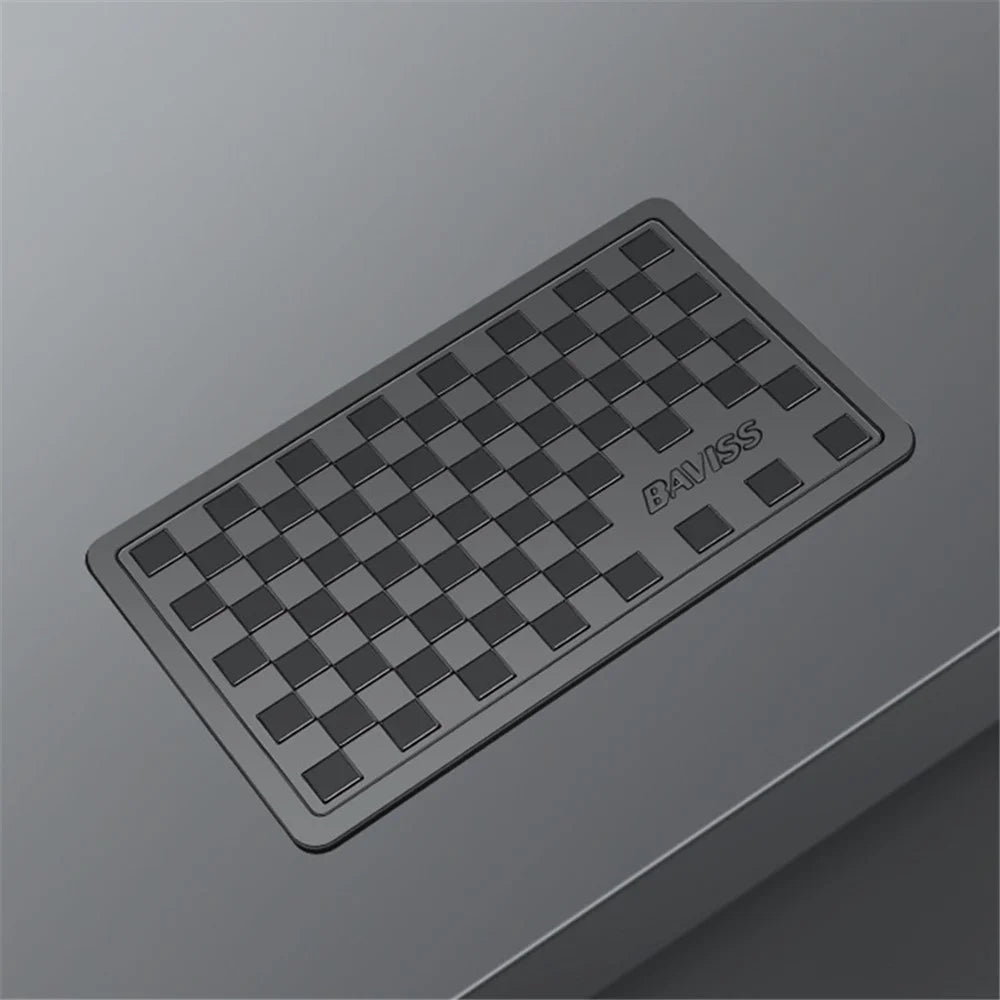 BAVISS B-006 13*8cm Traceless Sticky Pad Non-slip PU Car Dashboard Mat for Phone Keychain, Size S - Black - 2