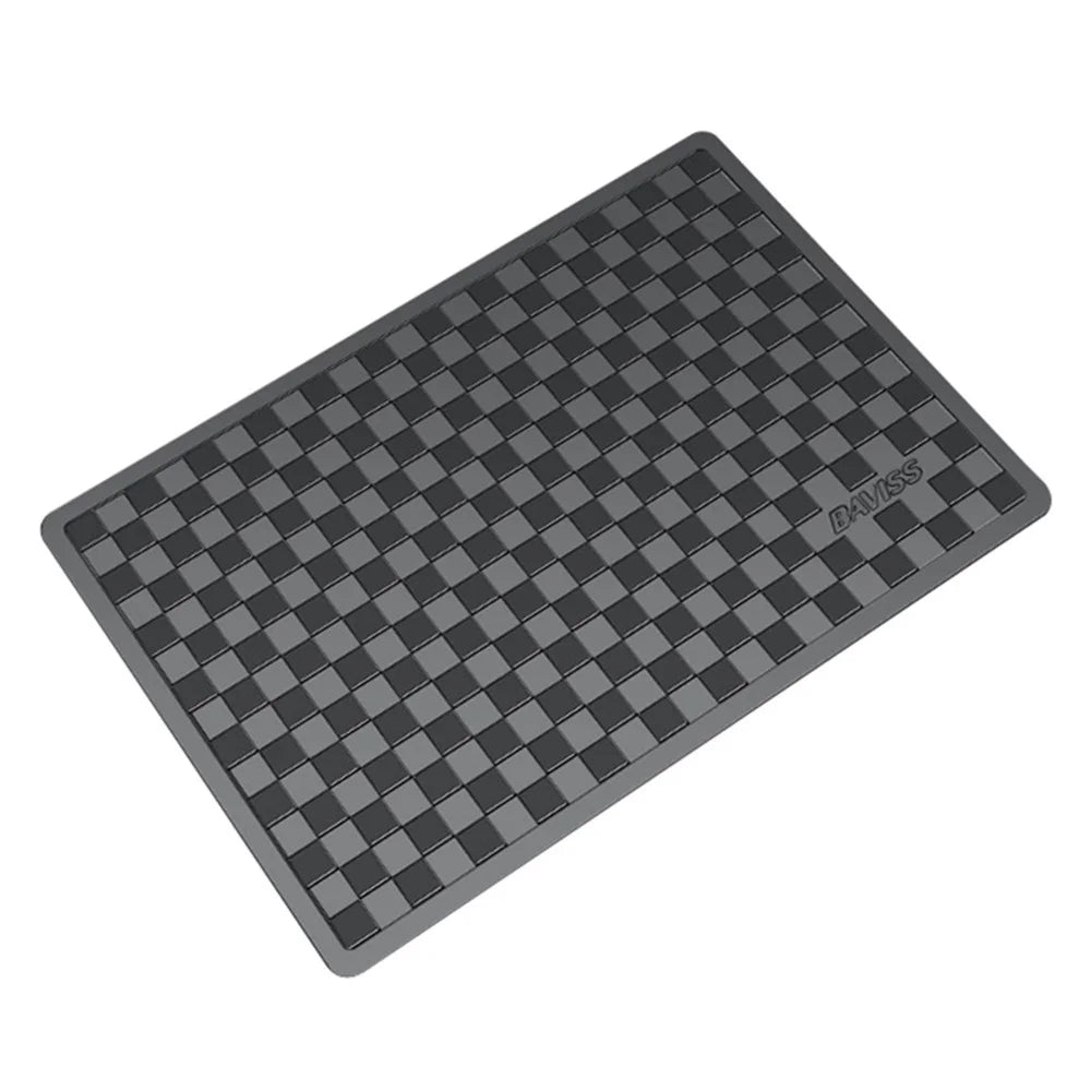 BAVISS B-006 18*12.5cm Heat Resistant Sticky Pad Car Dashboard Non-slip PU Mat for Phone Keychain, Size M - Black - 1