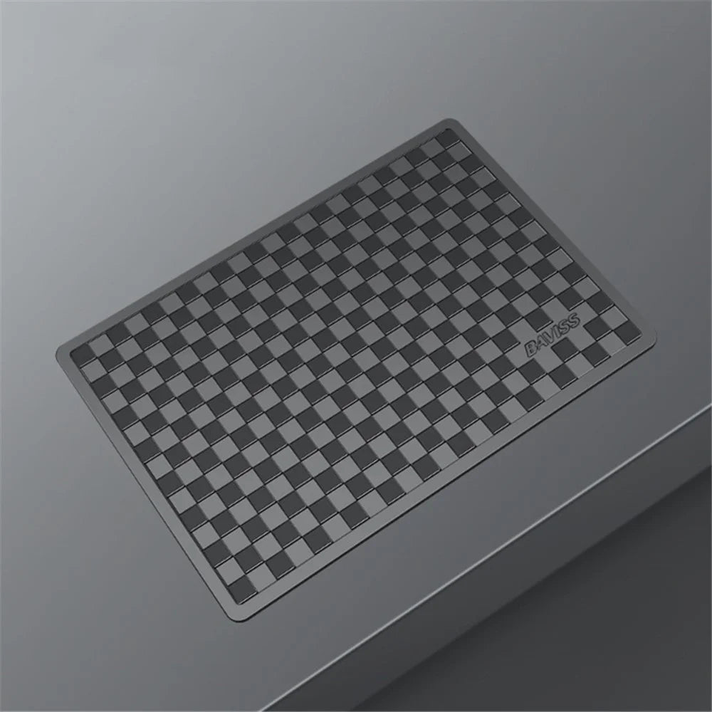 BAVISS B-006 18*12.5cm Heat Resistant Sticky Pad Car Dashboard Non-slip PU Mat for Phone Keychain, Size M - Black - 6