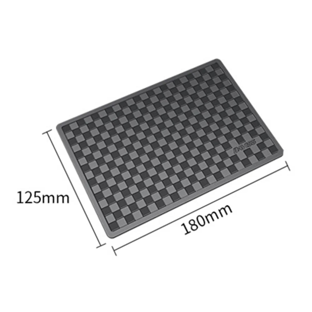 BAVISS B-006 18*12.5cm Heat Resistant Sticky Pad Car Dashboard Non-slip PU Mat for Phone Keychain, Size M - Black - 7