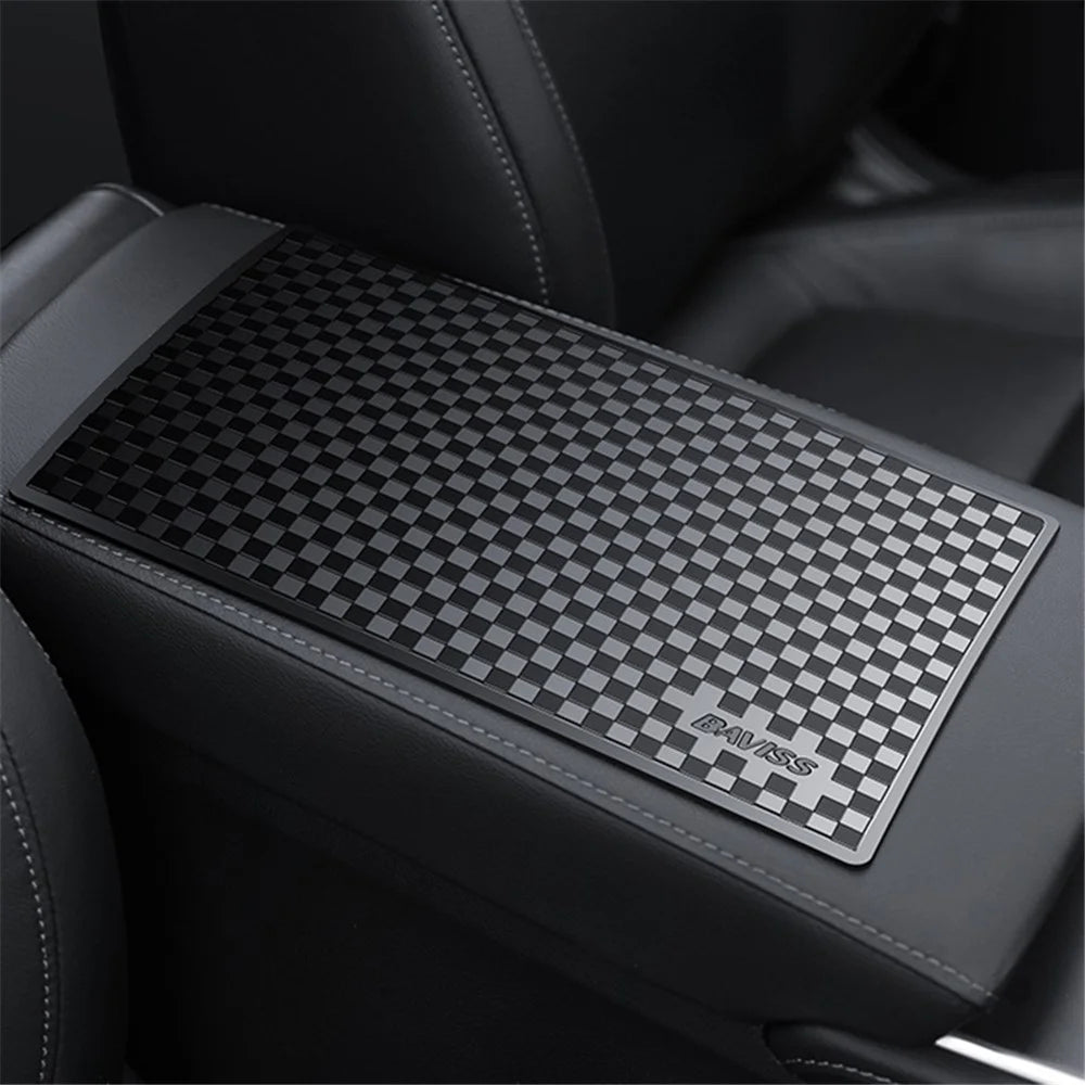 BAVISS B-006 28*18cm PU Car Dashboard Mat Non-slip Sticky Pad for Phone Keychain, Size L - Black - 3