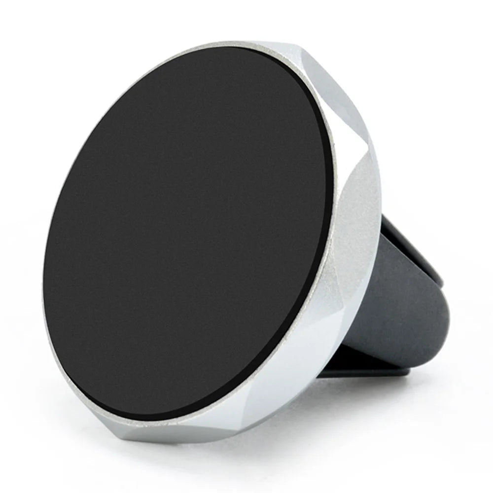 A7 Mobile Phone Holder Stand Car Air Vent Clip Mount Magnetic Absorption Bracket - Silver - 1