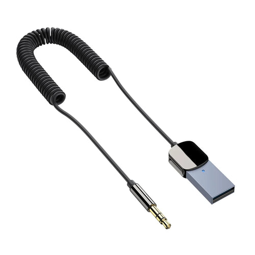 EB01 Car Bluetooth-compatible Adapter USB to 3.5mm Aux Audio Music Wireless Receiver Hands-free Adapter - 1