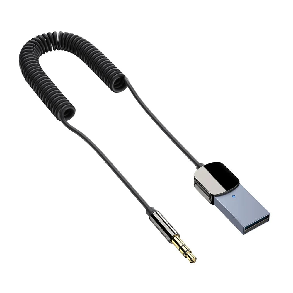 EB01 Car Bluetooth-compatible Adapter USB to 3.5mm Aux Audio Music Wireless Receiver Hands-free Adapter - 1