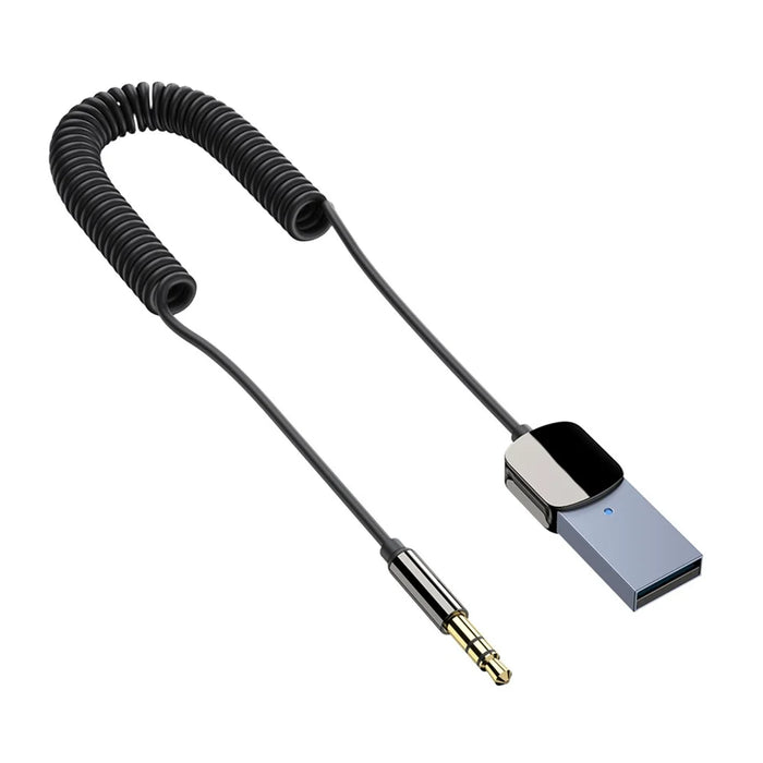 EB01 Car Bluetooth-compatible Adapter USB to 3.5mm Aux Audio Music Wireless Receiver Hands-free Adapter - 1
