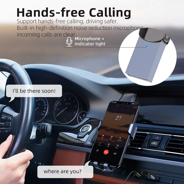 EB01 Car Bluetooth-compatible Adapter USB to 3.5mm Aux Audio Music Wireless Receiver Hands-free Adapter - 4