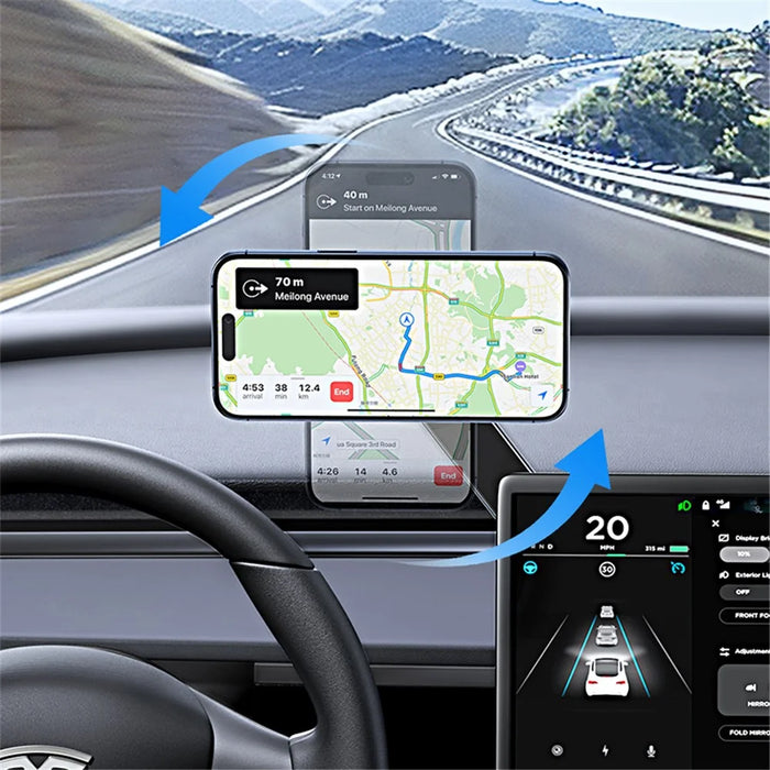 USAMS ZJ079 Magnetic Car Mount 180-degree Rotation Car Dashboard Phone Holder - 5