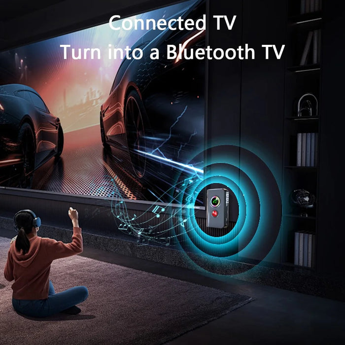 BT106 Colorful Light Wireless Bluetooth-compatible 5.4 Adapter Hands-Free Call Audio Receiver Transmitter - 6
