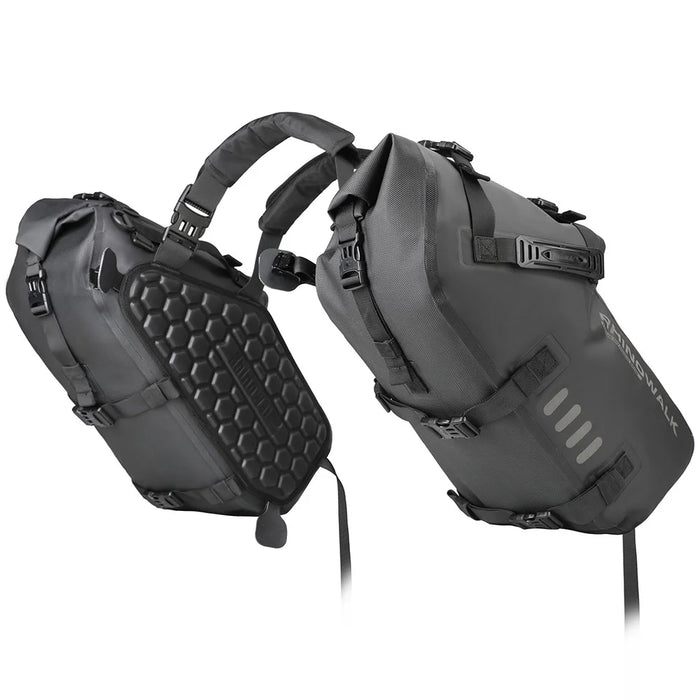 RHINOWALK MT1428 1 Pair Shock Absorption Motorcycle Side Bag Waterproof Rear Seat Bag - 1