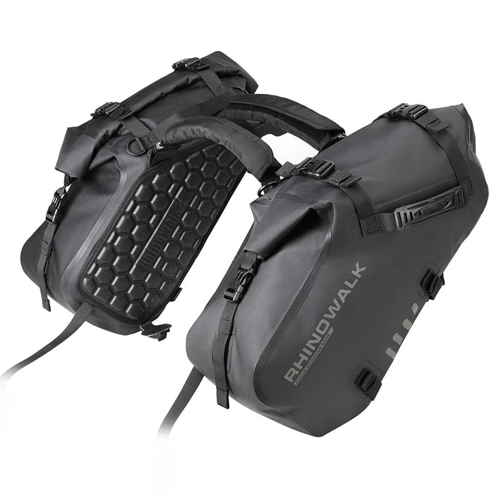 RHINOWALK MT1428 1 Pair Shock Absorption Motorcycle Side Bag Waterproof Rear Seat Bag - 2
