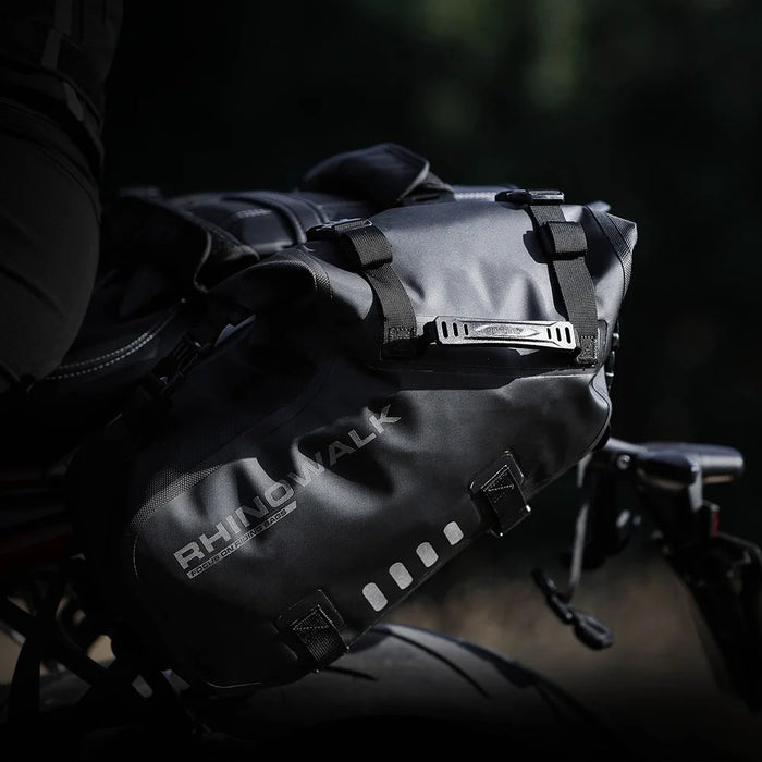 RHINOWALK MT1418 1 Pair Polyester Motorcycle Side Bag Waterproof Rear Seat Bag (XL) - 5