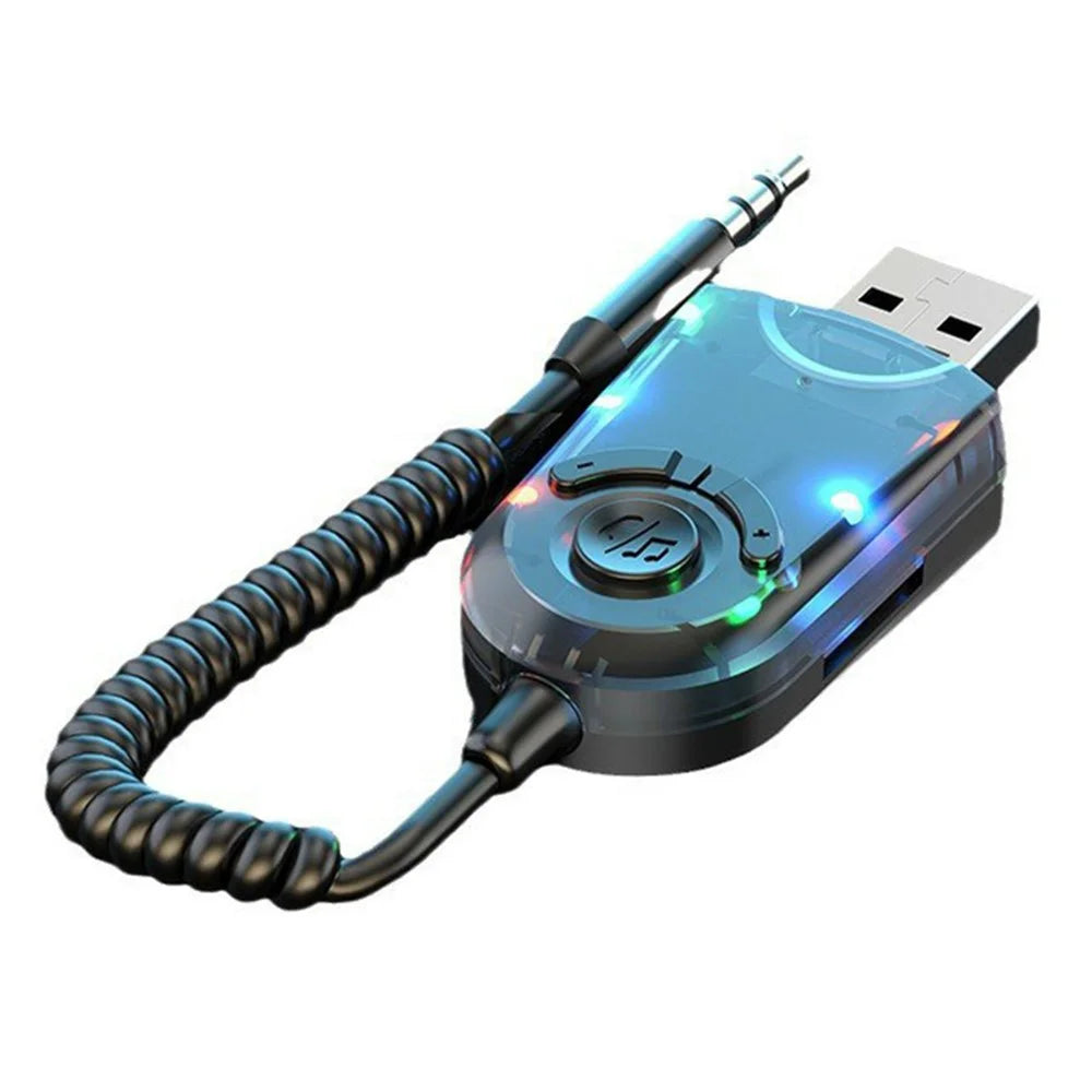 W9 USB Bluetooth-compatible 5.3 Adapter Wireless Audio Receiver Car Bluetooth-compatible Music Receiver - 1