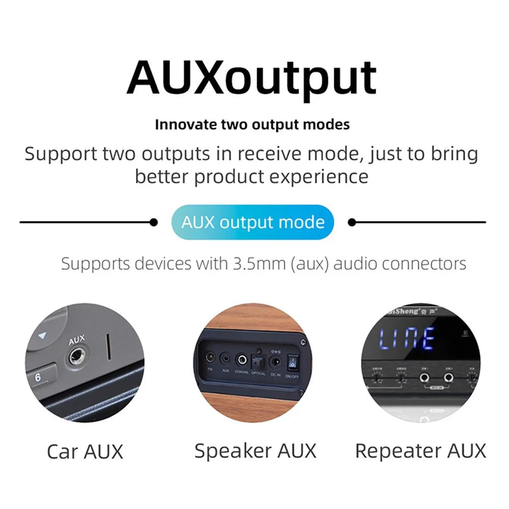 W9 USB Bluetooth-compatible 5.3 Adapter Wireless Audio Receiver Car Bluetooth-compatible Music Receiver - 2