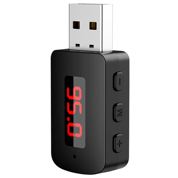 M10 USB Bluetooth-compatible 5.4 Adapter Digital Display FM Radio Hands-Free Call Car Wireless Audio Receiver - 1