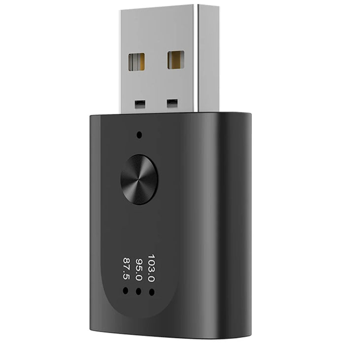 M08 USB Bluetooth-compatible 5.3 Adapter FM Radio Hands-Free Call Music Car Wireless Audio Receiver - 1