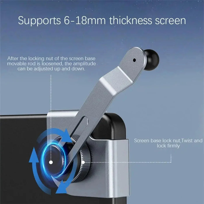 For Tesla Model 3 / Y Car Screen Phone Holder Aluminum Alloy Stand Magnetic Cellphone Bracket - 5