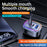 C08 60W USB + Dual USB-C Car Charger Cool Ambient Light Phone Fast Charging Power Adapter - 2