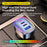 C08 60W USB + Dual USB-C Car Charger Cool Ambient Light Phone Fast Charging Power Adapter - 6