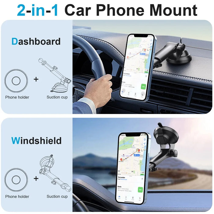 XWJ-151C Magnetic Car Dashboard Windshield Phone Holder Suction Cup Mount Cellphone Stand - 3