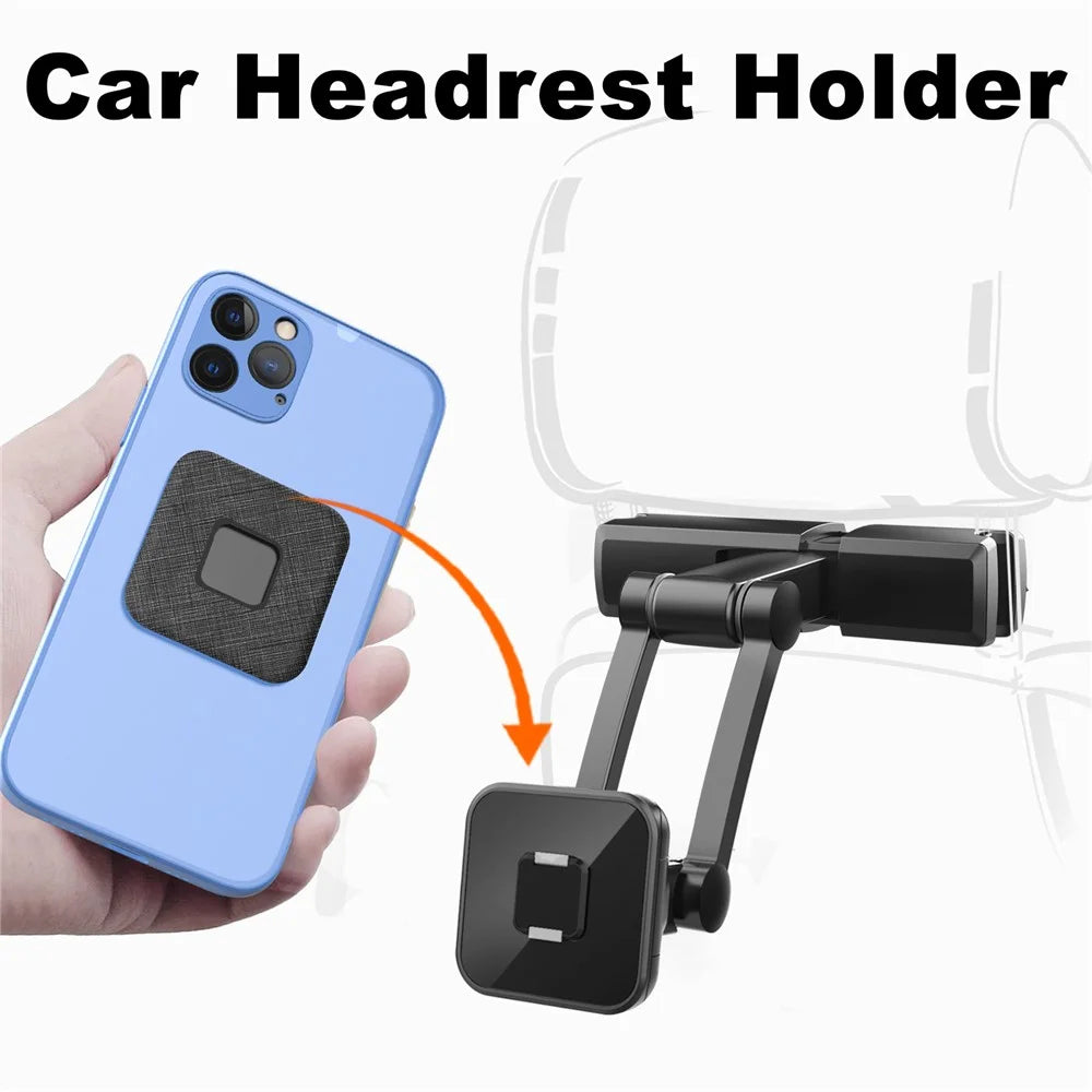 XWJ-148E Universal Car Headrest Phone Holder Vehicle Back Seat Magnetic Adsorption Phone Bracket - 3