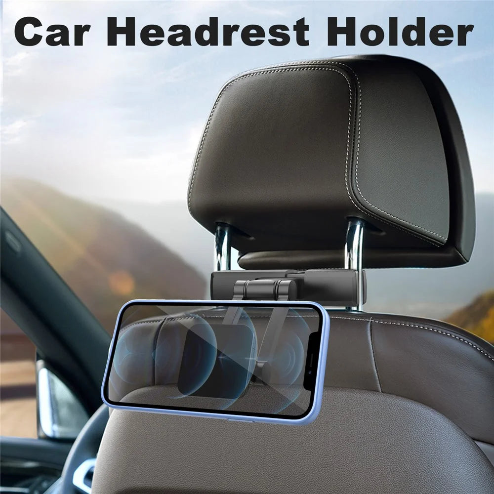 XWJ-148E Universal Car Headrest Phone Holder Vehicle Back Seat Magnetic Adsorption Phone Bracket - 4