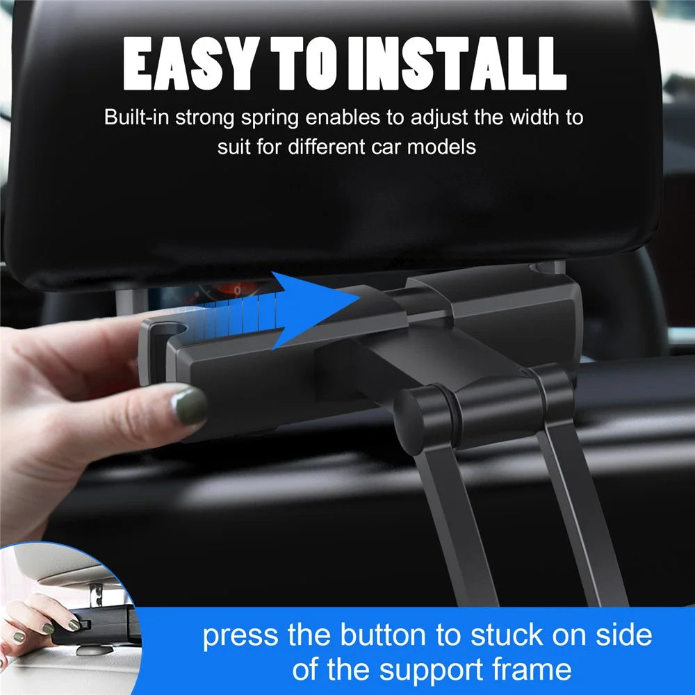 XWJ-148E Universal Car Headrest Phone Holder Vehicle Back Seat Magnetic Adsorption Phone Bracket - 6