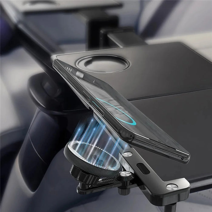 For Tesla Model 3 / Y Car Screen Phone Holder Round Rotatable Magnetic Cellphone Bracket - 3