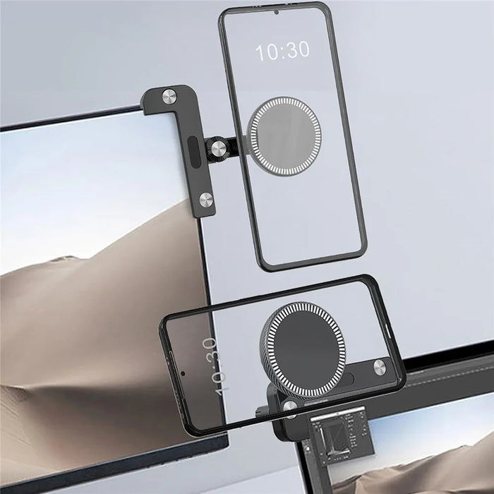 For Tesla Model 3 / Y Car Screen Phone Holder Round Rotatable Magnetic Cellphone Bracket - 4