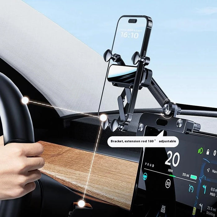 For Tesla Model 3 / Model Y Car Screen Gravity Phone Holder Mirror Surface Cellphone Bracket - 3