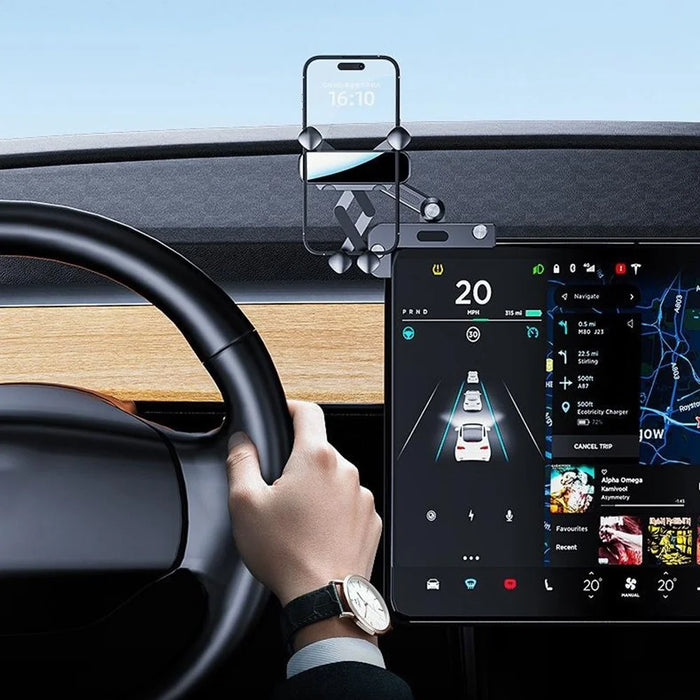 For Tesla Model 3 / Model Y Car Screen Gravity Phone Holder Mirror Surface Cellphone Bracket - 6