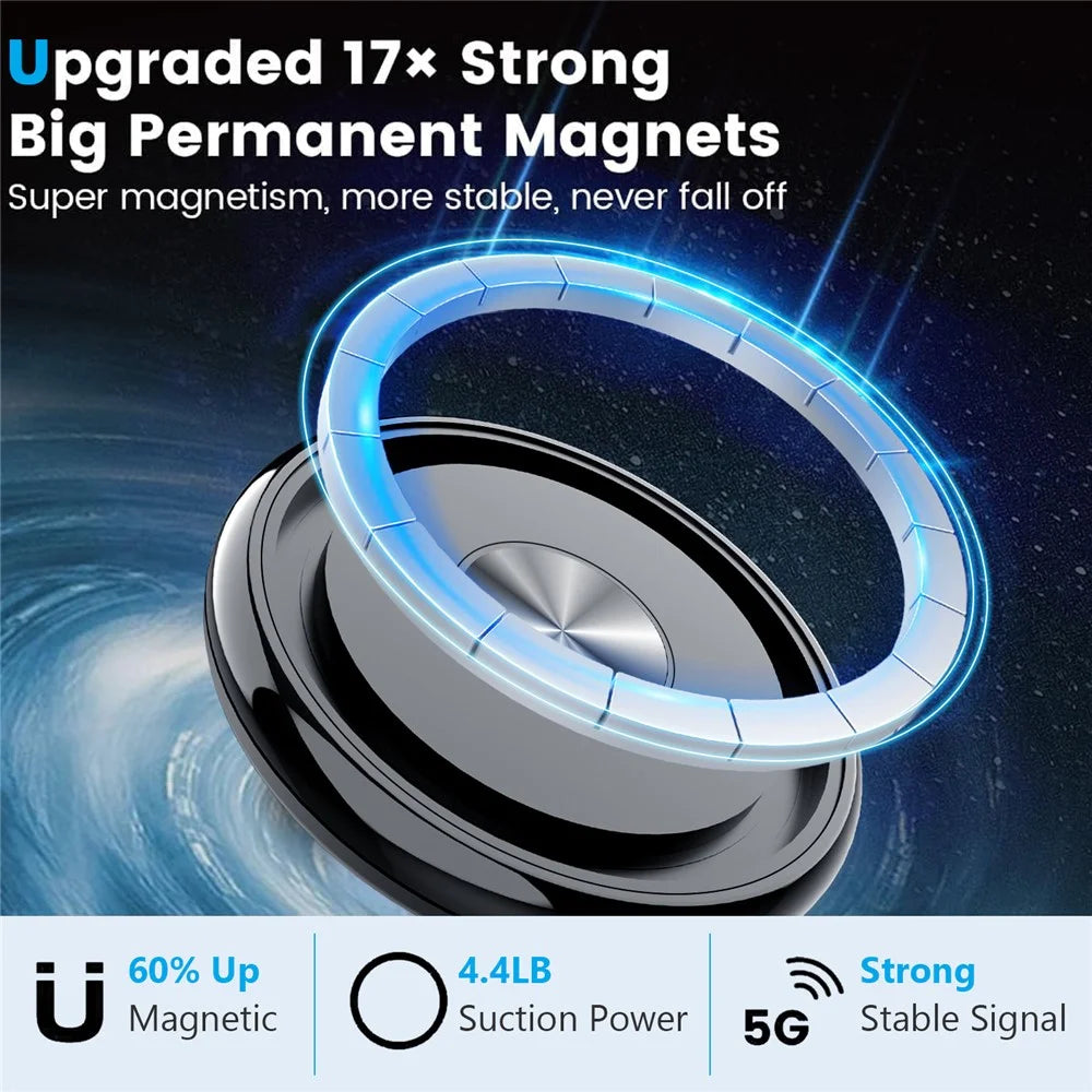 XWJ-151H 360 Degree Rotatable Aluminum Alloy Car Magnetic Phone Holder Bracket with Free Bending Arm - 4