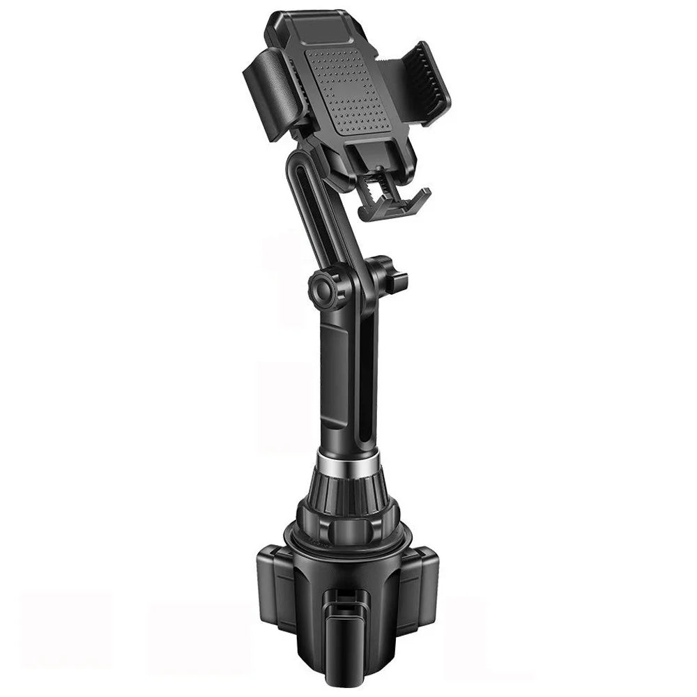 360 Degree Rotation Car Water Cup Slot Extendable Rod Design Phone Bracket - 1