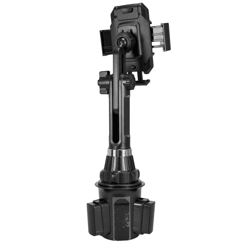 360 Degree Rotation Car Water Cup Slot Extendable Rod Design Phone Bracket - 2