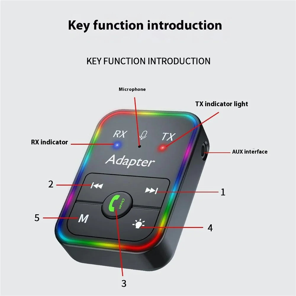 Q9 2-in-1 Bluetooth-compatible 5.3 Wireless Transmitter / Receiver MP3 Player Adapter Support TF Card Playback - 3