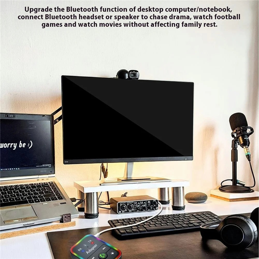 Q9 2-in-1 Bluetooth-compatible 5.3 Wireless Transmitter / Receiver MP3 Player Adapter Support TF Card Playback - 7