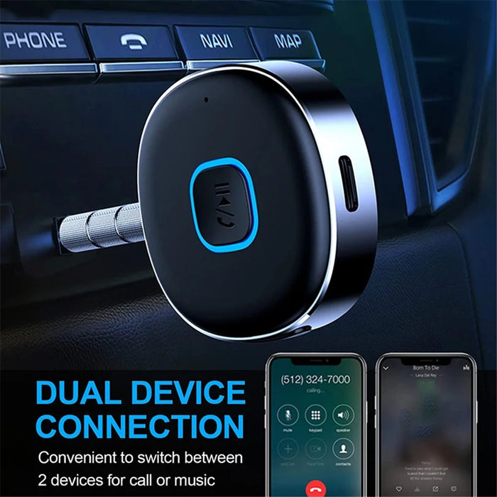 J33 Noise Reduction Car Bluetooth-compatible Adapter Wireless One-key Hands-free Call Audio Receiver - 2