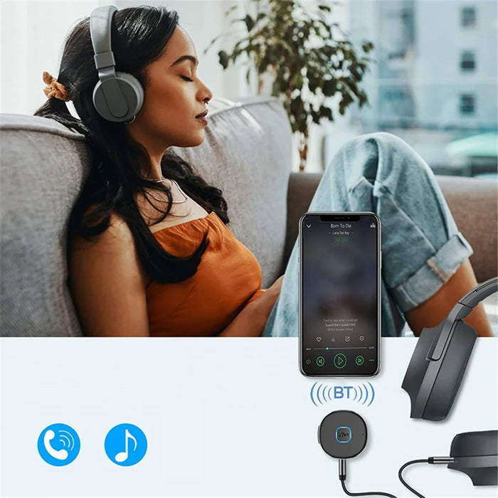 J33 Noise Reduction Car Bluetooth-compatible Adapter Wireless One-key Hands-free Call Audio Receiver - 3