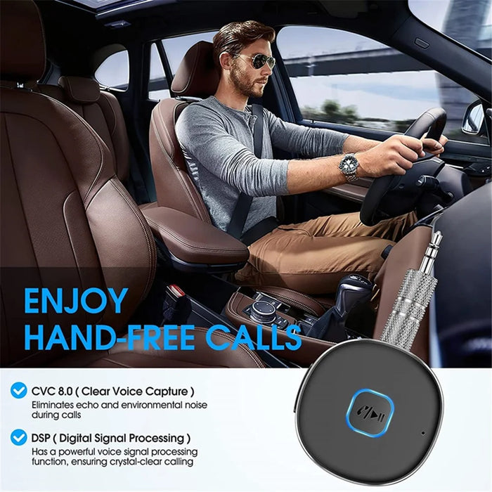 J33 Noise Reduction Car Bluetooth-compatible Adapter Wireless One-key Hands-free Call Audio Receiver - 4