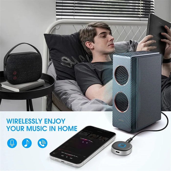 J33 Noise Reduction Car Bluetooth-compatible Adapter Wireless One-key Hands-free Call Audio Receiver - 5